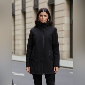 Alia Women's Black Trench Coat